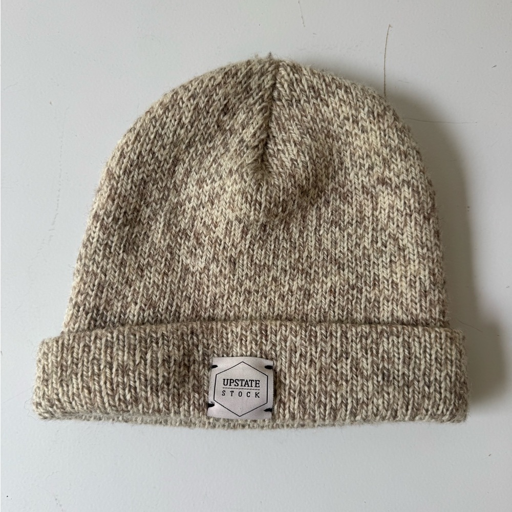 Upstate Stock Tan Wool Knit Hat